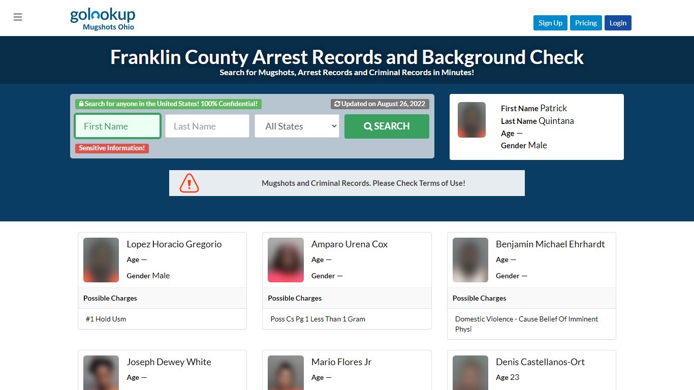 Franklin County Mugshots, Franklin County Arrest Records - GoLookUp